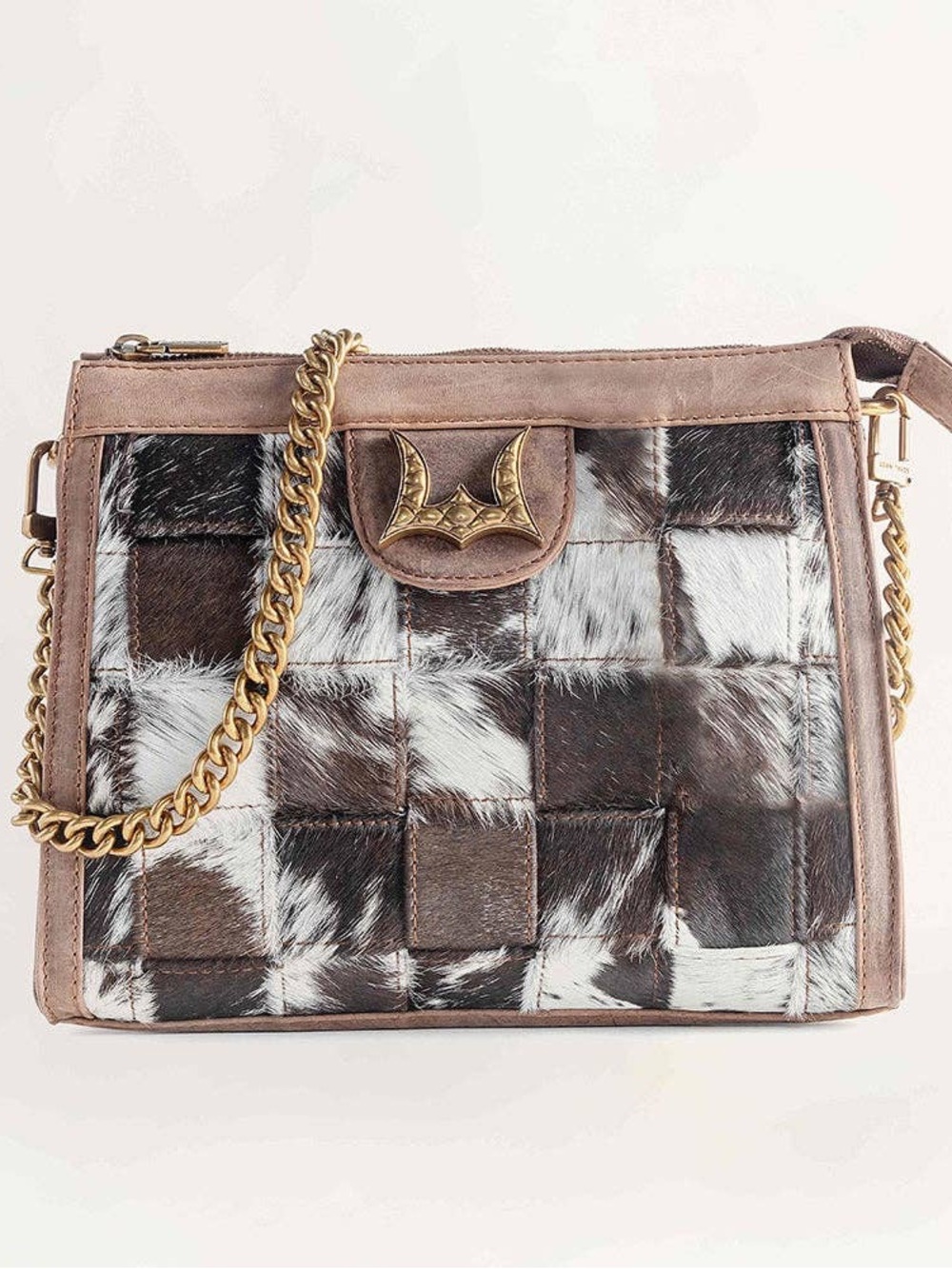 Loyal West | Scrappy Medium Chainbag: In Cowhide And Calfskin